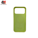 Чехол для iPhone 17 Pro Max Silicone Case Premium+MagSafe, Neon Yellow