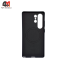 Чехол для Samsung S25 Ultra Leather Case, темно-серого цвета