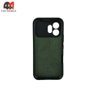 Чехол для Honor 600 Silicone Case, темно-зеленого цвета