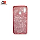 Чехол для телефона Huawei P20 Lite/Nova 3E силиконовый, мраморный, красного цвета