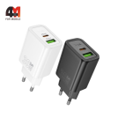 Сетевой адаптер Hoco N63, USB-C/USB, 30W, белый