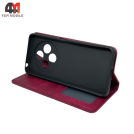 Чехол-книга для Xiaomi Poco C75/Redmi 14C в бок, бордового цвета
