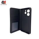 Чехол-книга для Xiaomi Redmi Note 14 4G в бок, черного цвета
