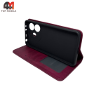 Чехол-книга для Xiaomi Redmi Note 14 4G в бок, бордового цвета