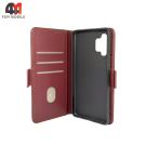 Чехол-книга для Samsung A32 4G шов, бордового цвета, Case