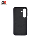 Чехол для Samsung S25 Leather Case, темно-серого цвета
