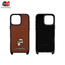 Чехол для iPhone 16 Pro Max Karl Lagerfeld, коричневый