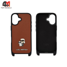 Чехол для iPhone 17 Karl Lagerfeld, коричневый