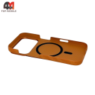 Чехол для iPhone 17 Pro/18 Pro карбон с MagSafe, оранжевый, New Case
