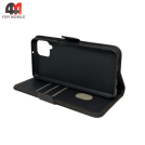 Чехол-книга для Samsung A12/M12 шов, черного цвета, Case