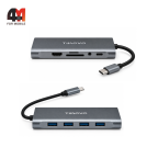 Разветвитель HUB TIMOVO, Type-C To Type-C/4USB/SD/Micro SD/HDMI/LAN/3.5mm/VGA, черный