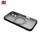 Чехол Iphone 16 матовый с MagSafe, черного цвета, J-Case