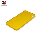 Чехол для Iphone 7/8/SE 2020/SE 2022 пластиковый, блестки, желтого цвета