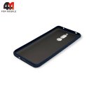 Чехол для Xiaomi Redmi 8 пластиковый с усиленной рамкой, синего цвета