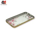 Чехол для Xiaomi Redmi 4X силиконовый, стразы, золотого цвета