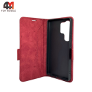 Чехол-книга для Samsung S25 Ultra бордового цвета, Case