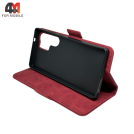 Чехол-книга для Samsung S25 Ultra бордового цвета, Case