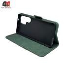 Чехол-книга для Samsung S25 Ultra зеленого цвета, Case