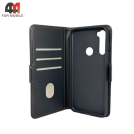 Чехол-книга для Xiaomi Redmi Note 8 шов, черного цвета, Case