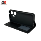 Чехол-книга для Xiaomi Poco M6 4G/Redmi 13 4G в бок, черного цвета
