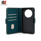 Чехол-книга для Honor X9C шов, зеленого цвета, Case