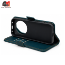 Чехол-книга для Honor X9C шов, зеленого цвета, Case