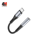 Переходник для наушников Hoco LS33, Type-C to 3.5 mm, черный