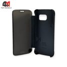 Чехол-книга для Samsung S6 Edge  clear view cover, черного цвета