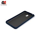 Чехол для Xiaomi Redmi 8A силиконовый с усиленной рамкой, синего цвета