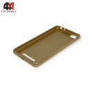 Чехол для Xiaomi Mi 4I/Mi 4C/Mi 4s силиконовый с логотипом, золотого цвета