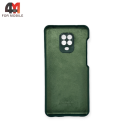 Чехол для Xiaomi Redmi Note 9S/Note 9 Pro/Note 9 Pro Max Silicone Case, темно-зеленого цвета