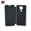 Чехол-книга для Xiaomi Redmi Note 9/Redmi 10X бок, черного цвета
