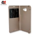 Чехол-книга для Samsung A7 2016/А710 золотого цвета