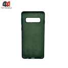 Чехол для Samsung S10 Silicone Case, темно-зеленого цвета