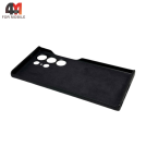 Чехол для Samsung S24 Ultra пластиковый, Leather Case, черного цвета
