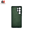 Чехол для Samsung S25 Ultra Silicone Case, темно-зеленого цвета