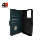 Чехол-книга для Xiaomi Redmi Note 12 4G шов, зеленого цвета, Case