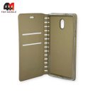 Чехол-книга для Nokia 3 золотого цвета, New Case