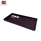 Чехол для Samsung S24 Ultra пластиковый, Leather Case, фиолетового цвета