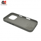 Чехол Iphone 16 Pro Max Leather Case+MagSafe, Light gray