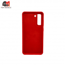 Чехол для Samsung S21 FE Silicone Case, красного цвета