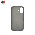 Чехол Iphone 16 Leather Case+MagSafe, Light gray