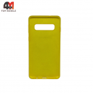 Чехол для Samsung S10 Plus Silicone Case, желтого цвета