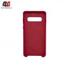 Чехол для Samsung S10 Silicone Case, малинового цвета