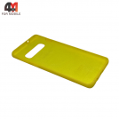 Чехол для Samsung S10 Silicone Case, желтого цвета