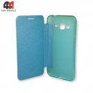 Чехол-книга для Samsung J3 2015/J3 2016/J310/J320 голубого цвета, New Case