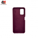 Чехол для Samsung A03s Silicone Case, цвет марсала