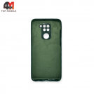Чехол для Xiaomi Redmi Note 9/Redmi 10X Silicone Case, темно-зеленого цвета