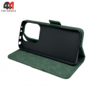 Чехол-книга для Xiaomi Redmi Note 13 4G зеленого цвета, Case