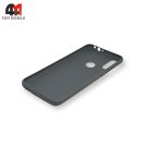 Чехол для Xiaomi Redmi 7 силиконовый, тканевый, серого цвета